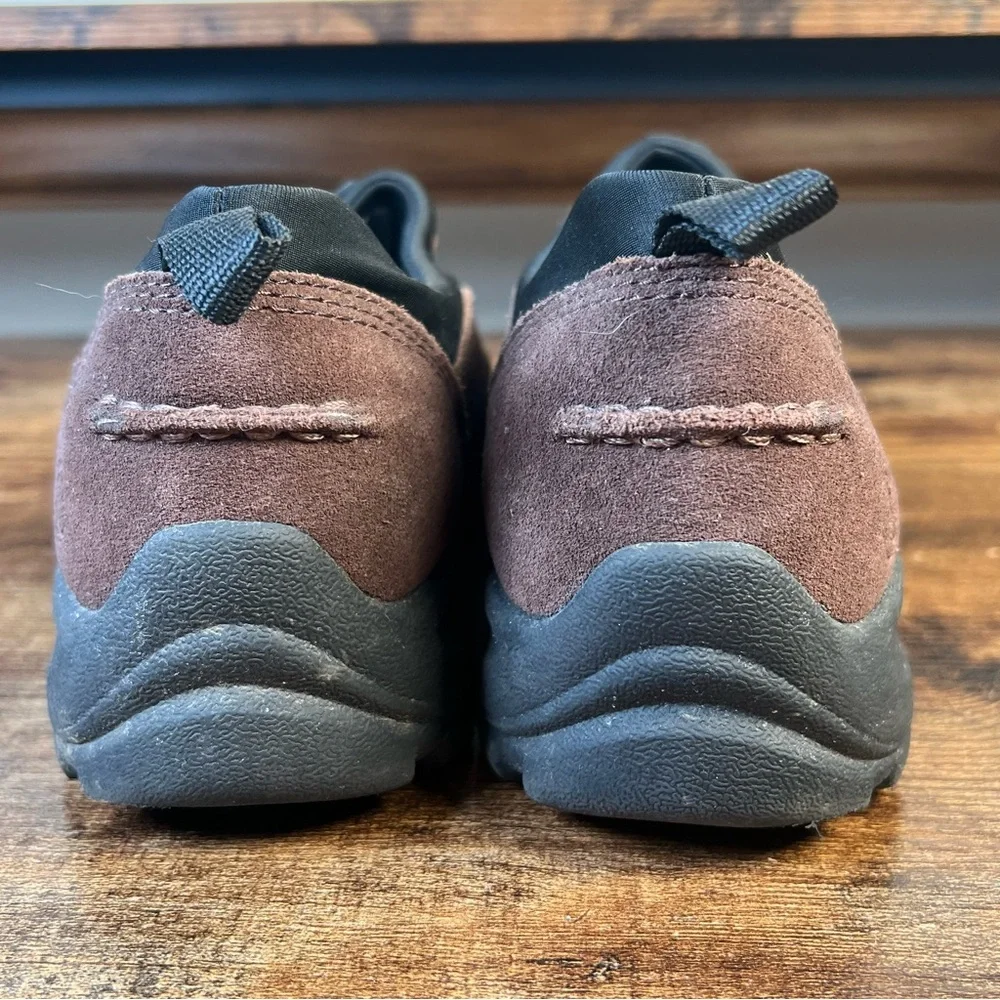 Lands End Suede Shoes Brown Slip On Rugged Sole Casual Men's 8